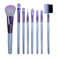 8pcs Travel Makeup Brush Set Synthetic Kabuki Cosmetics Foundation  Eyeliner Face Powder Brush Makeup Brush Kit.