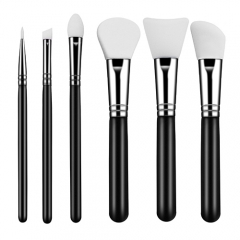 6pcs Silicone Cosmetic Brush Face Mask Brush Set and Eye Makeup Brushes Professional Tool