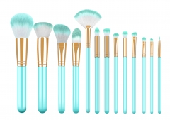 New arrival 13pcs makeup brush set with wooden handle,synthetic hair