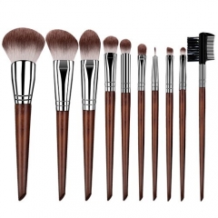 Makeup Brushes Premium raw wooden 15pc High End Makeup Brush Set for powder contouring foundation brushes