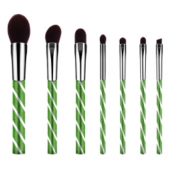 New design 7 pieces makeup brush set  with wooden handle,synthetic hair