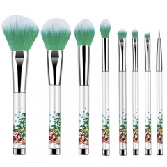 HOT Christmas Santa Makeup Brushes Set 8 PCS Professional Make Up Brush Tech Beauty Cosmetics Brushes Sets