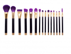 Brand New 15pcs Makeup Brush Set Soft Synthetic Hair Wood Handle Cosmetic Tools