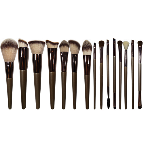 15pieces High quality personalised makeup brushes private label luxury makeup brush set