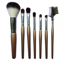 7pieces travel makeup brushes set custom logo OEM makeup brush manufacturer
