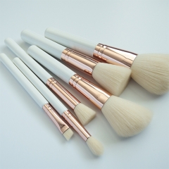 6pcs travel Makeup Brush Set durable wooden handle cruelty-free synthetic hair silky and soft