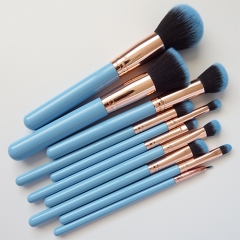 Face Makeup Brushes Set,Soft Synthetic Bristles Wooden Handle, for Face Powder Foundation Contour Eyeshadow (10 Pieces)