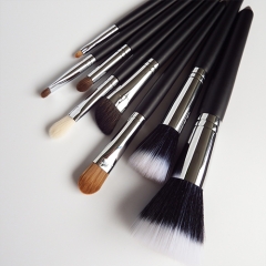 8Pcs Makeup Brush Set Professional black wooden  taper tail Handle Foundation Powder Eyebrow Eyeshadow  Brushes Kits Cosmetic Tools