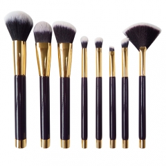 New arrival 8pcs makeup brush set with wooden handle,synthetic hair
