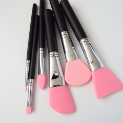 6pcs Silicone Head Makeup Brush Set – Facial Face Mask Brush – Skin Care Tool