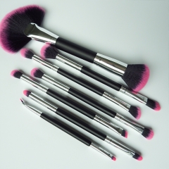OEM 7 pcs double-ended makeup brushes set for fan powder foundation brush eyeshadow cosmetic tools