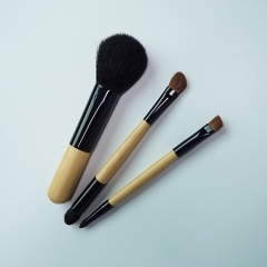 3Pcs Makeup Brush Set Professional raw wooden Handle Foundation Powder Eyebrow Eyeshadow Eyebrow Concealer smudge Brushes Kits Cosmetic Tools