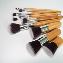 10Pcs Makeup Brush Set Professional bamboo handle Foundation Powder Eyebrow Eyeshadow Eyebrow Concealer smudge Brushes Kits Cosmetic Tools