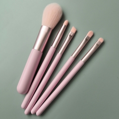 Travel makeup brush set 5 pcs powder blush brow brush concealer smudge