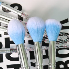 8pcs makeup brush set glitter crystal handle