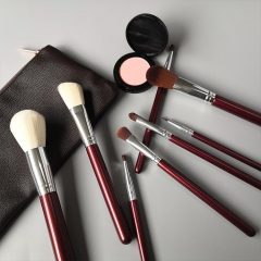 8 PCs Makeup Brushes Set for Foundation Blush Eyeliner Face Eye Shadow with Synthetic Fiber Bristles & Wooden Handles