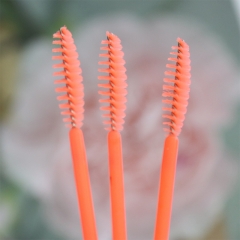 Wholesale Disposable mascara wand brush  eyelash brush makeup applicators orange