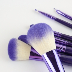 New arrival soft hair multifunctional professional noble purple makeup brushes set different shape factory supply